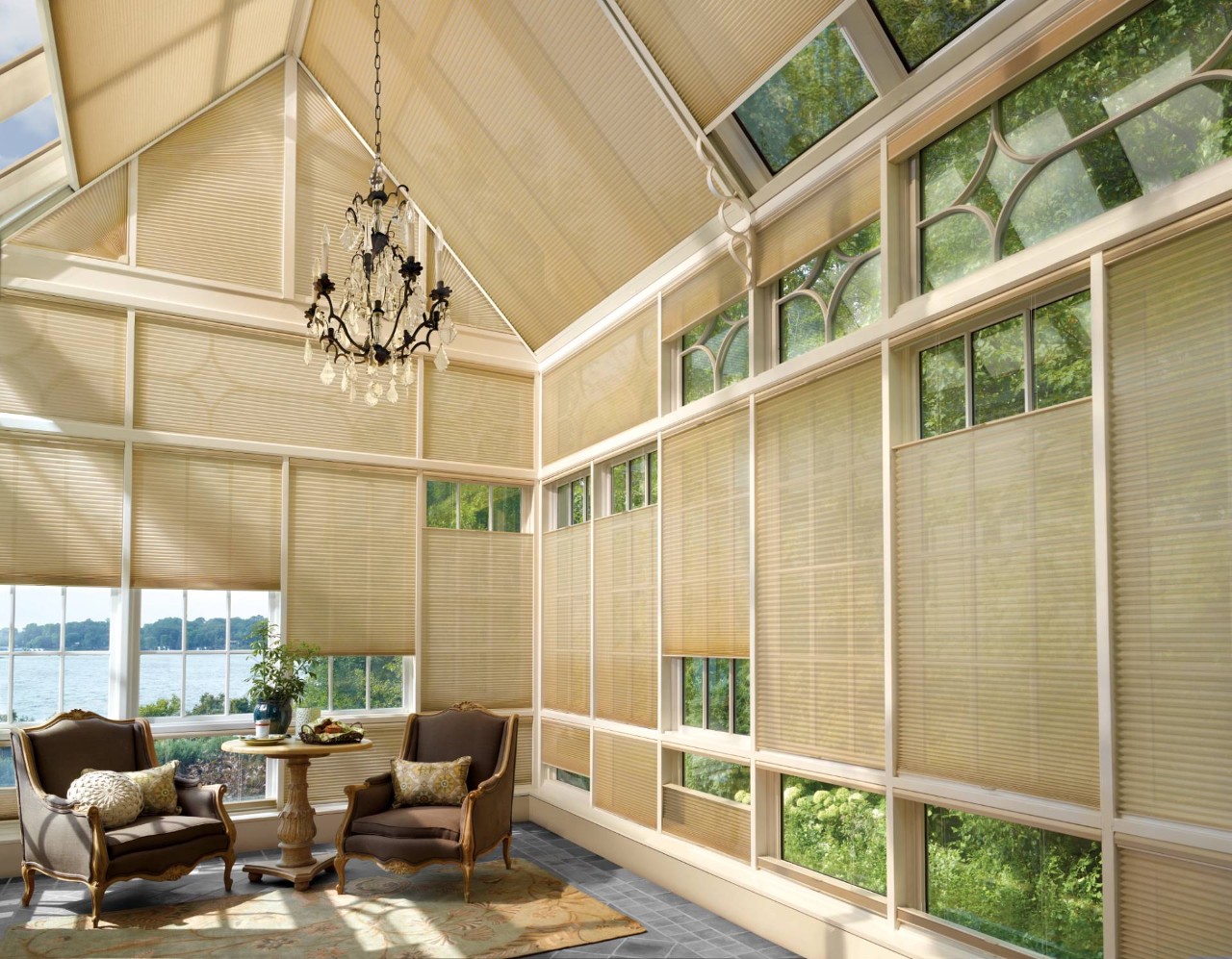 Find the best window treatments for skylights at Barrington Draperies and Shutters in Barrington, Illinois. Contact us today for more information.